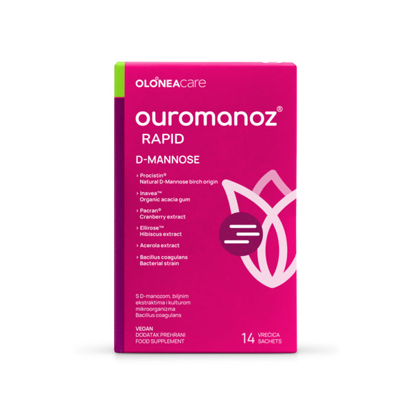 Ouromanoz® Rapid – D-manoza iz breze, brusnica i hibiskus, 14 vrećica