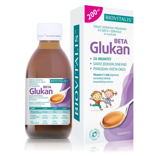 Beta glukan za djecu i odrasle (200 ml) - Biovitalis - Vitashop