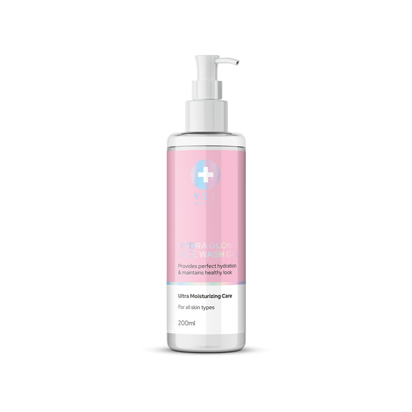 VZK Laboratory Hydra Glow gel za umivanje 200 ml, čistač lica s AQUAXYL™ kompleksom, za nježno čišćenje.