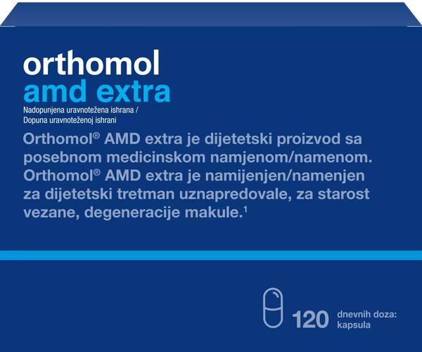 Orthomol AMD extra kapsule za održavanje normalnog vida, pakiranje 120 kom