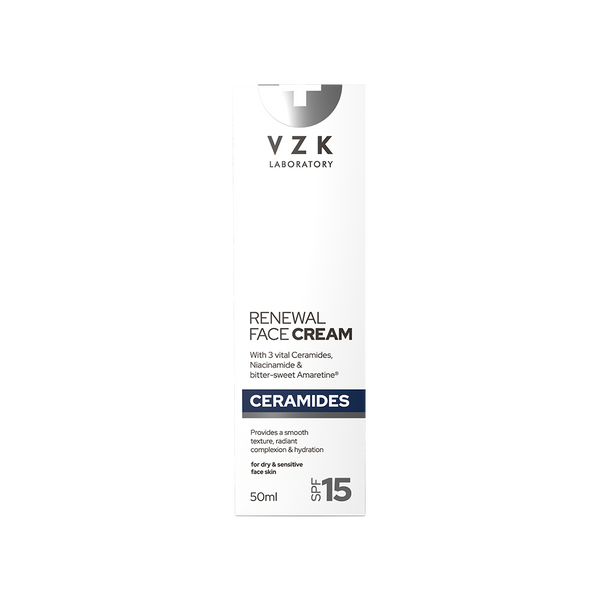 VZK Laboratory Ceramides krema za lice SPF 15, krema za suhu i osjetljivu kožu, obnova kožne barijere.