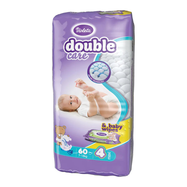 Violeta pelene DC AIR DRY MAXI-4 jumbo (7-18 kg., 60 kom) + gratis  baby maramice - Vitashop