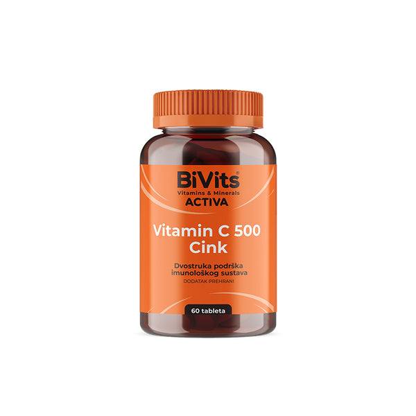 BiVits Activa Vitamin C 500 i Cink 60 tableta - Vitashop