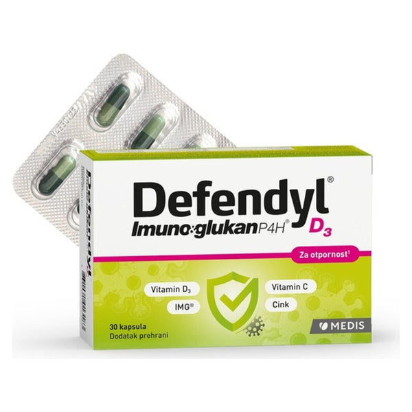 Defendyl Imunoglukan P4H D3, 30 kapsula – pakiranje