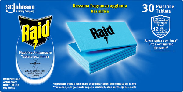 Raid laminirane tablete protiv komaraca, 30 kom