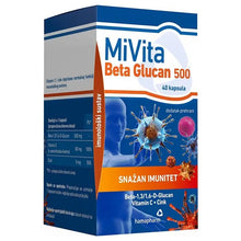 Hamapharm MiVita Beta Glucan 500, 40 kapsula – pakiranje dodatka prehrani s beta-glukanom, vitaminom C i cinkom