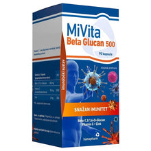 Hamapharm MiVita Beta Glucan 500, 90 kapsula – pakiranje dodatka prehrani s beta-glukanom, vitaminom C i cinkom