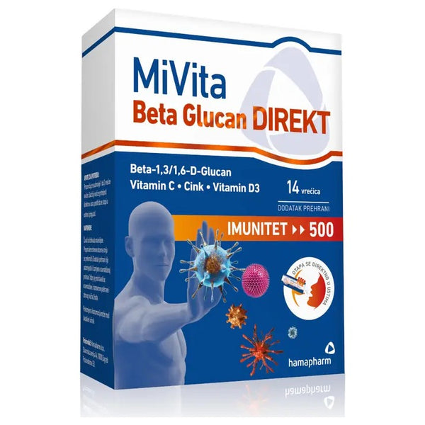 Hamapharm MiVita Beta Glucan Direkt, 14 vrećica – pakiranje