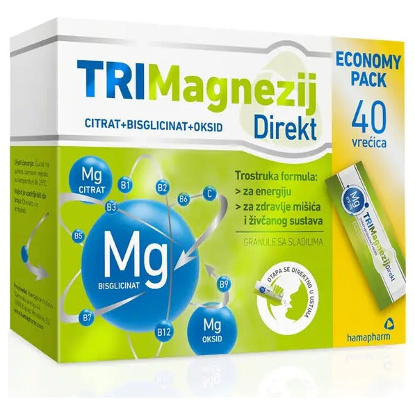 Hamapharm TRIMagnezij Direkt Economy Pack, 40 vrećica – pakiranje