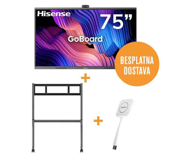 Hisense Interaktivni komplet 85" | zaslon, dongle i kolica u jednom paketu
