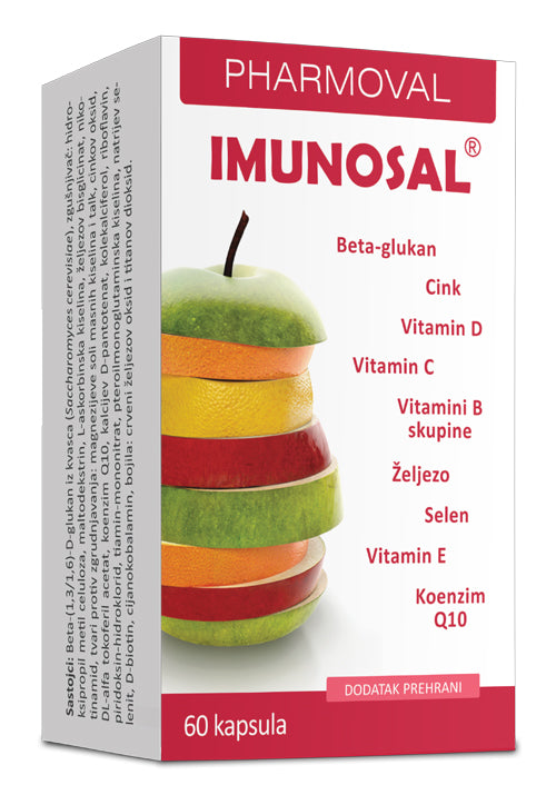 Imunosal Beta-glukan 60 kapsula dodatak prehrani s vitaminima i mineralima