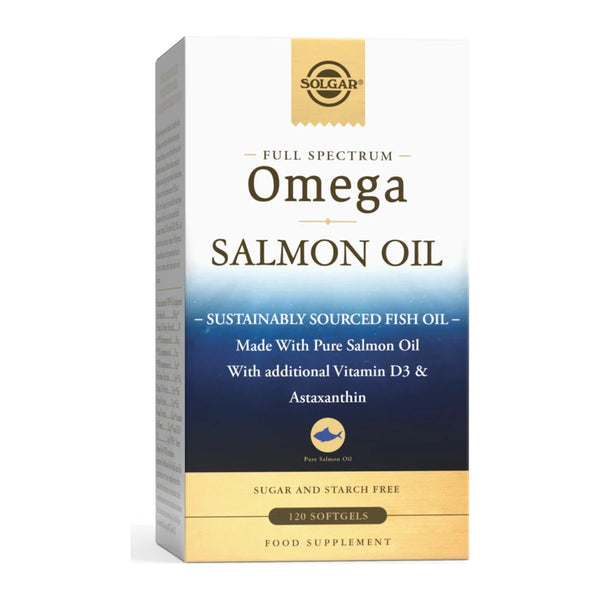 Solgar Full Spectrum Omega ulje lososa, 120 kapsula – pakiranje