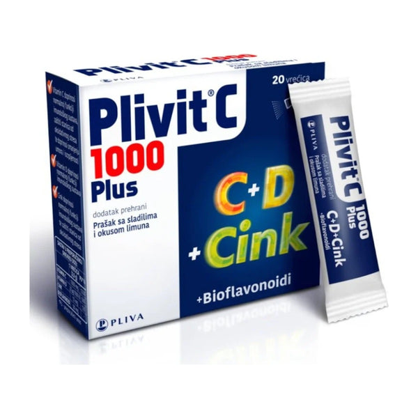 Plivit C 1000 Plus, 20 vrećica – pakiranje