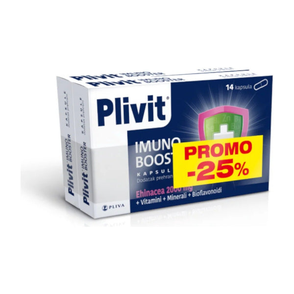 Plivit Imuno Booster, 2 × 14 kapsula (1+1 PROMO) – pakiranje