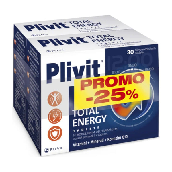 Plivit Total Energy, 2 × 30 tableta (1+1 PROMO) – pakiranje