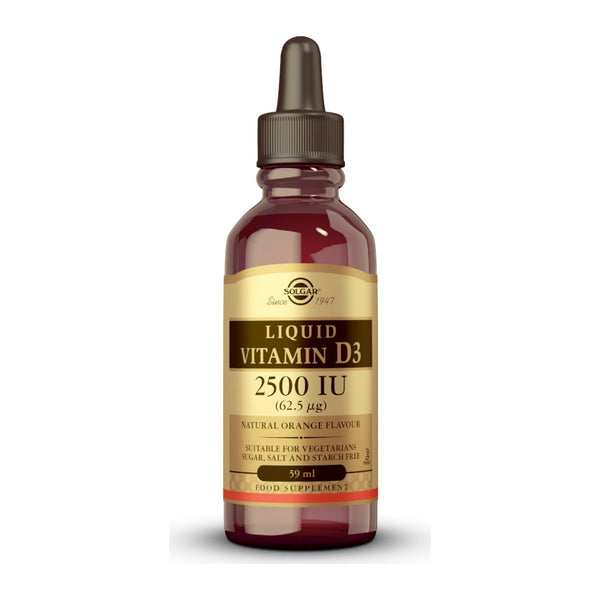 Solgar Vitamin D3 62,5 µg (2500 IU) tekući, 59 ml – bočica s kapaljkom