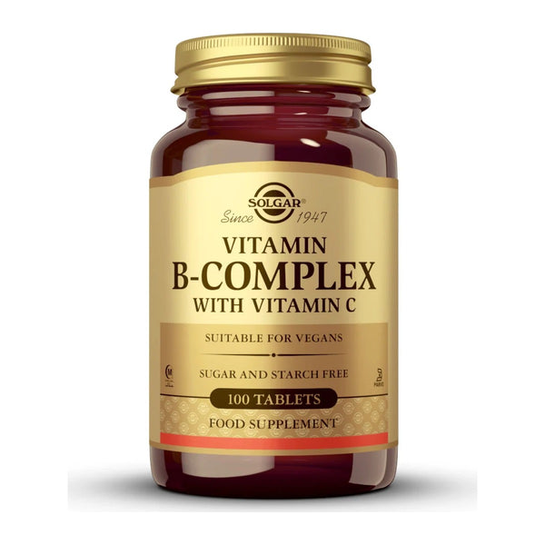 Solgar B-kompleks s vitaminom C, 100 tableta – pakiranje
