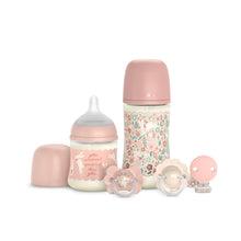 SUAVINEX Wonderland ROZI  set s bočicom 150 ml, bočicom 270 ml, dudama i kopčom