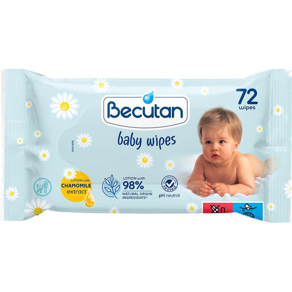 Becutan Vlažne maramice s ekstraktom kamilice, 72 kom.