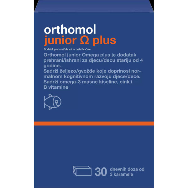 Orthomol Junior Omega plus karamele za djecu, 30 kom