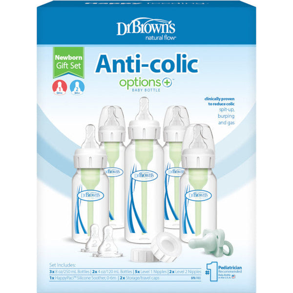 Dr. Brown's Options+ Anti-Colic Premium set, usko grlo – pakiranje sprijeda