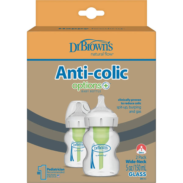 Dr. Brown’s bočice 150 ml – 2 kom, staklo, široko grlo