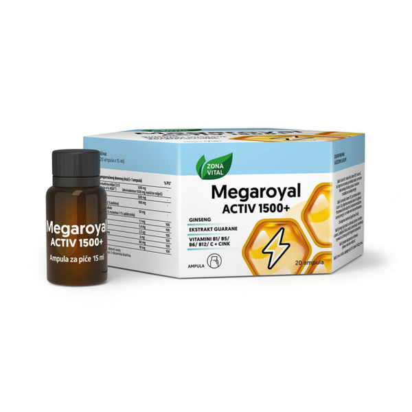 Zona Vital MegaRoyal Activ 1500+, 20 x 15 ml – pakiranje proizvoda