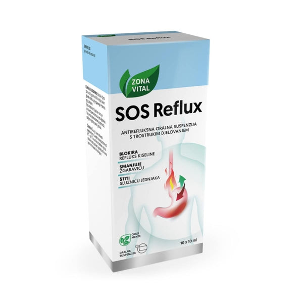 Zona Vital SOS Reflux oralna suspenzija, 10 x 10 ml – pakiranje proizvoda