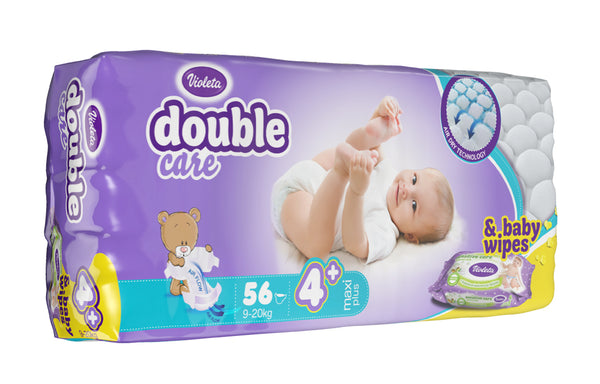 Violeta pelene DC AIR DRY MAXI PLUS- 4+ jumbo (9-20 kg., 56 kom) + gratis baby maramice - Vitashop