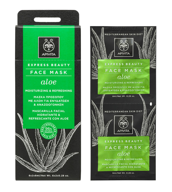 Express Beauty hidratizirajuća maska s aloe verom, 2x8ml - Vitashop