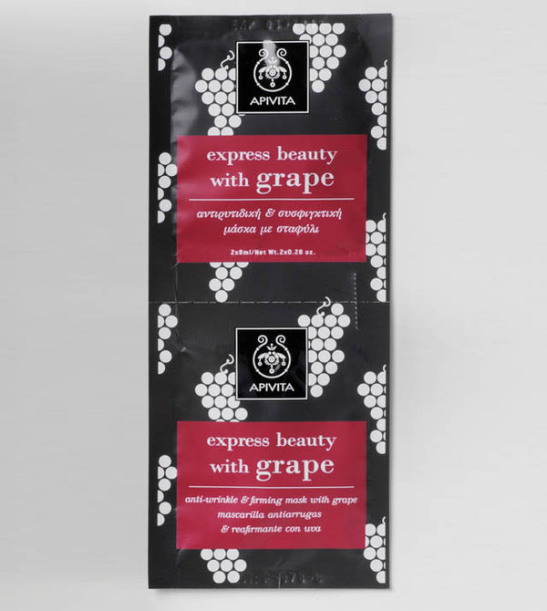 Express Beauty učvršćujuća maska protiv bora s grožđem, 2x8ml - Vitashop