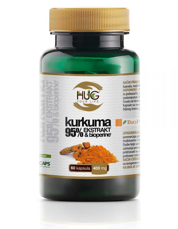 Kurkuma 95% ekstrakt & Bioperine 60x400mg - Vitashop