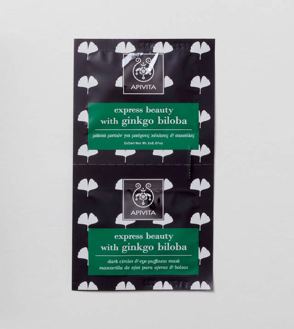 Express Beauty maska za oči protiv tamnih krugova i otečenosti s ginko bilobom, 2x2ml - Vitashop