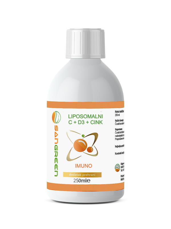 Sangreen liposomalni Imuno C,D3,Zn od 250 ml - Vitashop