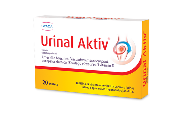 Urinal Aktiv protiv simptoma akutne urinarne infekcije - 20 tableta - Vitashop
