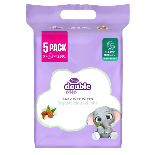 Violeta Baby vlažne maramice Badem 5*56-1- 5 PACK - Vitashop