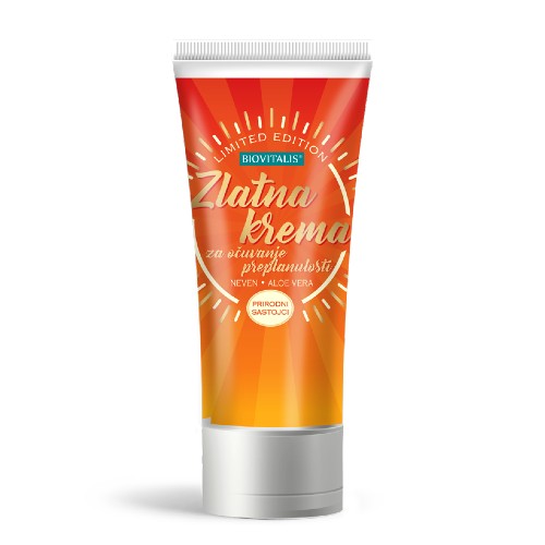 Zlatna krema za očuvanje preplanulog tena, 100 ml - Vitashop